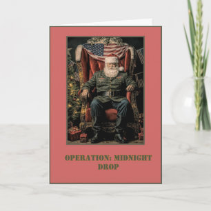 Active Duty Funny Personalised Holiday Card