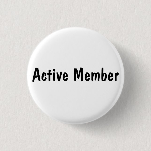 Active Member 3 Cm Round Badge (Front)