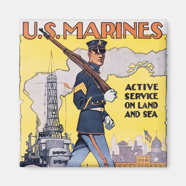 Active Service on Land and Sea Magnet (Front)