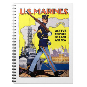 Active Service on Land and Sea Notebook