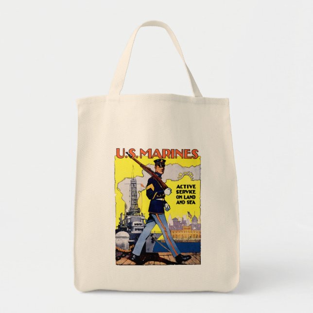 Active Service on Land and Sea Tote Bag (Front)