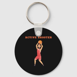 Active Shooter Basketball 10 Key Ring