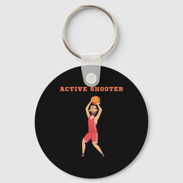 Active Shooter Basketball 10  Key Ring (Front)