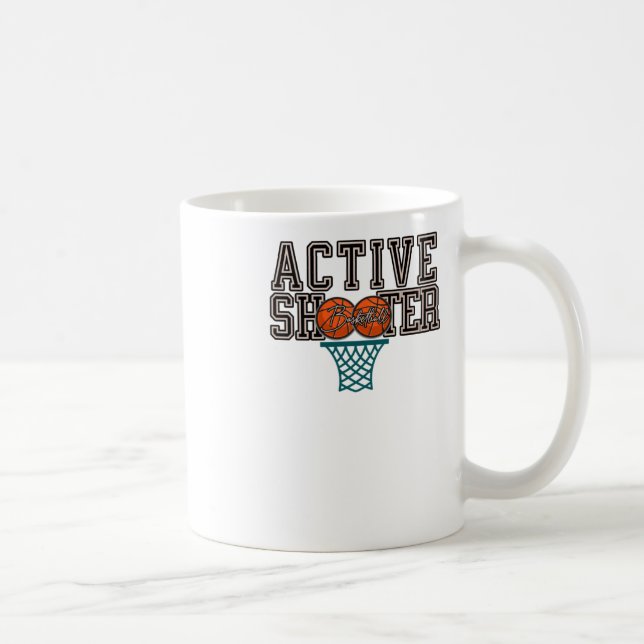 Active Shooter Basketball. 1  Coffee Mug (Right)