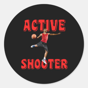 Active Shooter Basketball 4 Classic Round Sticker