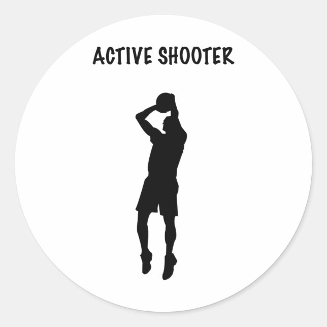 Active Shooter Basketball 6  Classic Round Sticker (Front)
