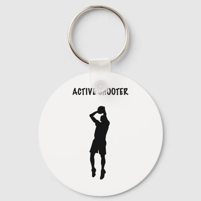 Active Shooter Basketball 6  Key Ring (Front)