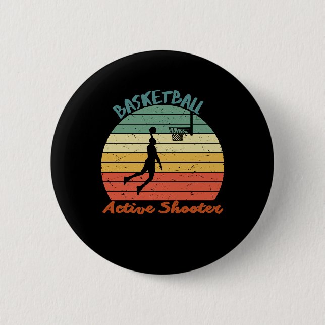 Active Shooter Basketball 8  6 Cm Round Badge (Front)