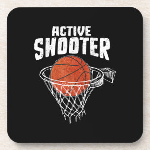 Active Shooter Basketball Lovers Men Women Basketb Coaster