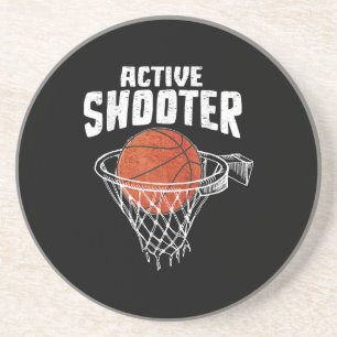 Active Shooter Basketball Lovers Men Women Basketb Coaster