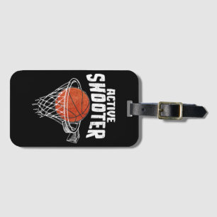 Active Shooter Basketball Lovers Men Women Basketb Luggage Tag