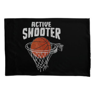 Active Shooter Basketball Lovers Men Women Basketb Pillowcase