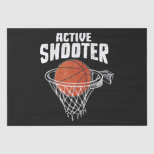 Active Shooter Basketball Lovers Men Women Basketb Tissue Paper