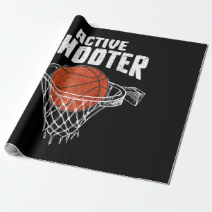 Active Shooter Basketball Lovers Men Women Basketb Wrapping Paper