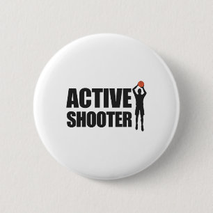 Active Shooter Basketball Player Basketball Active 6 Cm Round Badge