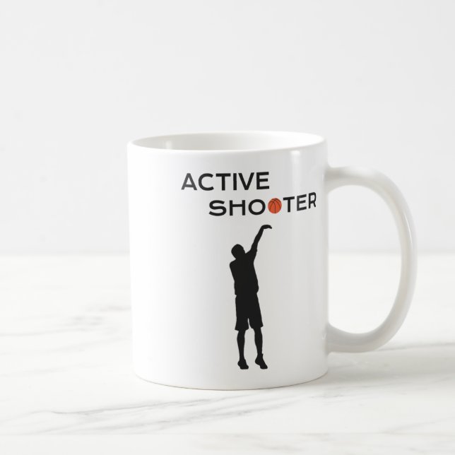 Active Shooter Basketball Player Basketball Active Coffee Mug (Right)
