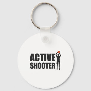 Active Shooter Basketball Player Basketball Active Key Ring