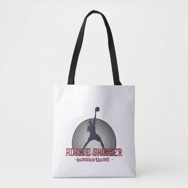 Active Shooter Basketball T-Shirt Tote Bag (Front)
