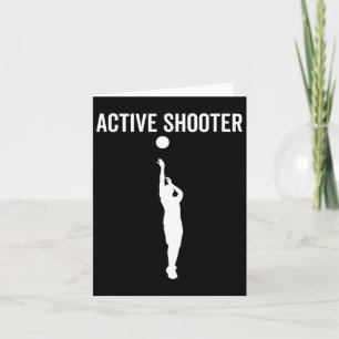 Active Shooter Bysketbyll Fun Sport Lover Humour 1 Card