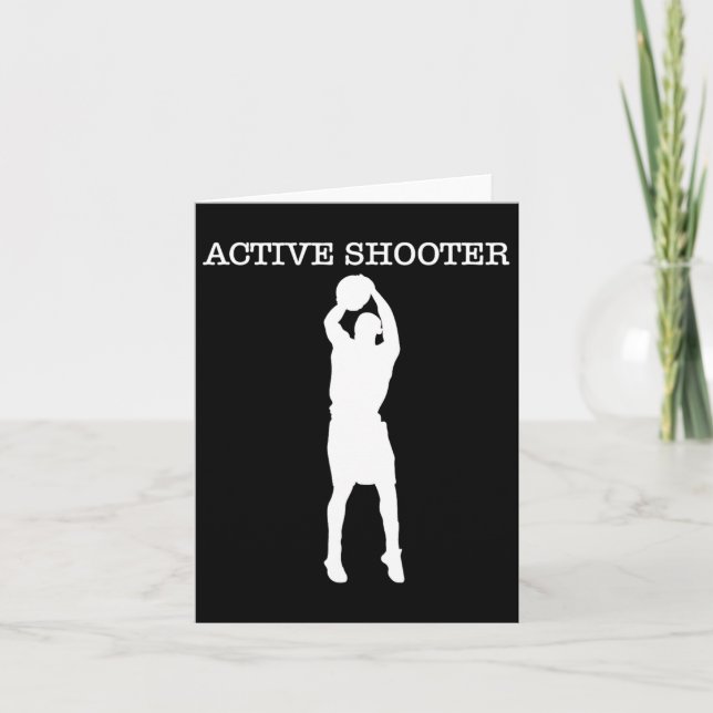 Active Shooter Bysketbyll Lovers  Card (Front)