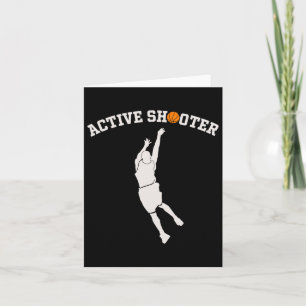 Active Shooter Bysketbyll Lovers Men Women 4 Card