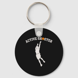 Active Shooter Bysketbyll Lovers Men Women 4  Key Ring
