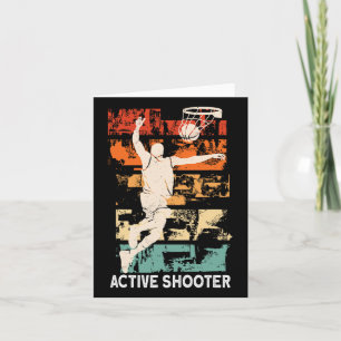 Active Shooter Fun Bysketbyll Sarcasm Card