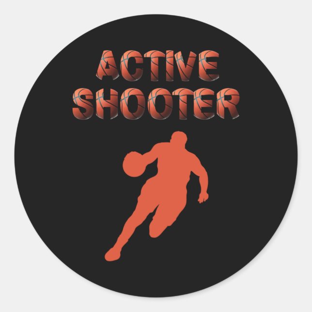 Active Shooter In The Building  Classic Round Sticker (Front)