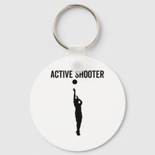 Active Shooter Sketll Funny Sport Lover Humour Key Ring