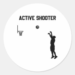 Active Shooter Sketll Lovers Men Women 1 Classic Round Sticker