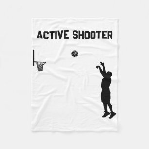 Active Shooter Sketll Lovers Men Women 1 Fleece Blanket