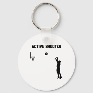 Active Shooter Sketll Lovers Men Women 1 Key Ring