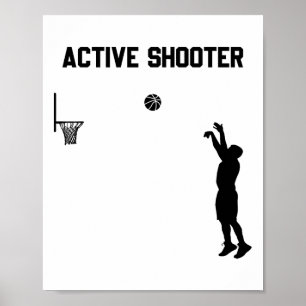 Active Shooter Sketll Lovers Men Women 1 Poster