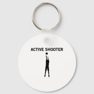 Active Shooter Sketll Lovers Men Women 2 Key Ring