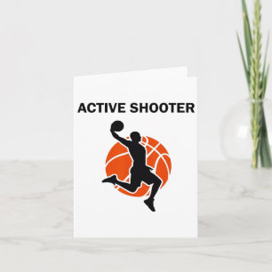 Active Shooter Sketll Lovers Men Women 3 Card