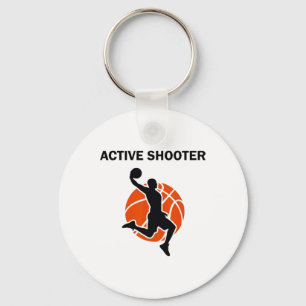 Active Shooter Sketll Lovers Men Women 3 Key Ring