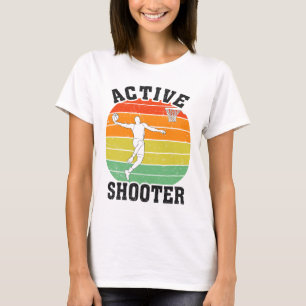 Active Shooter Sketll Player Retro Sket Lover Vint T-Shirt