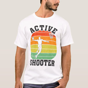 Active Shooter Sketll Player Retro Sket Lover Vint T-Shirt