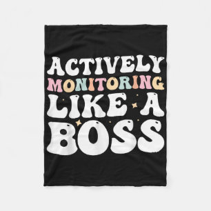 Actively Monitoring Like A Boss  Fleece Blanket