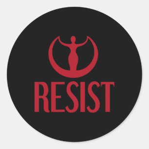 Activism Resist Goddess Astraea Logo Feminist Prid Classic Round Sticker