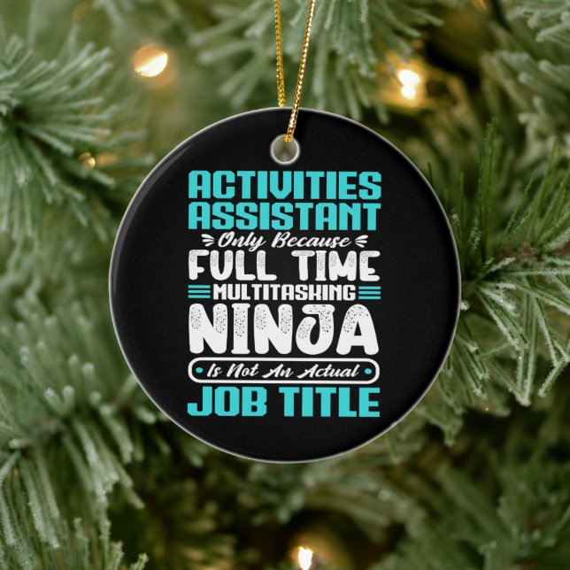 Activities Assistant Job Title Profession Skills Ceramic Ornament (Tree)