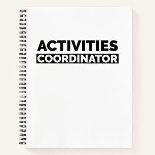 Activities coordinator notebook