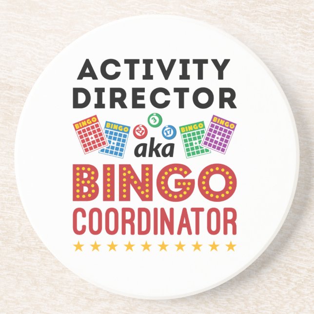 Activity Director aka Bingo Coordinator Coaster (Front)
