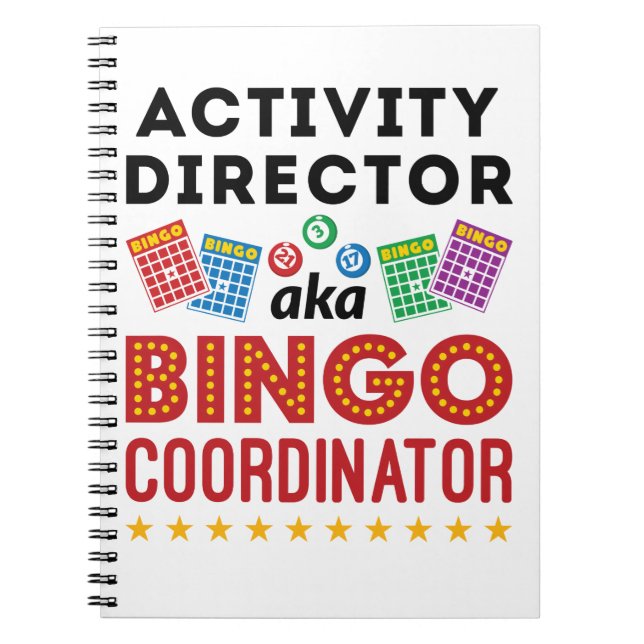 Activity Director aka Bingo Coordinator Notebook (Front)