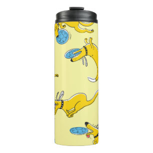Activity dogs: frisbee sports pattern thermal tumbler