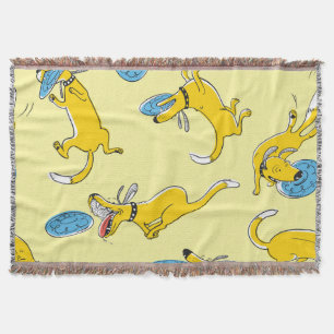 Activity dogs: frisbee sports pattern throw blanket