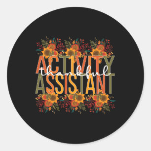 Activity Istant Thanksgiving Classic Round Sticker