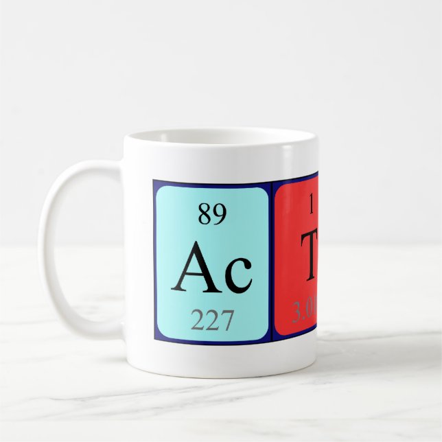 Acton periodic table name mug (Left)
