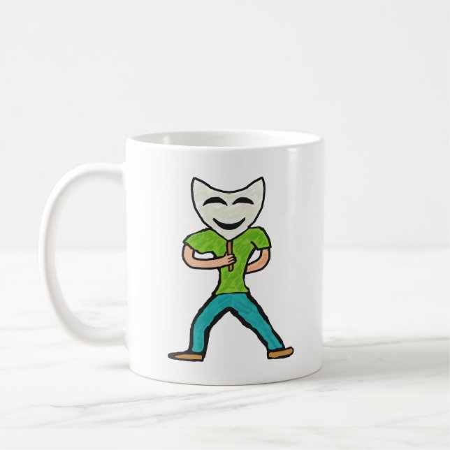 Actor Acting With Mask Coffee Mug (Left)