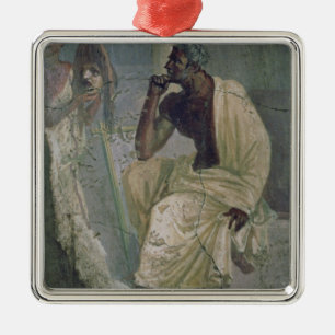 Actor and Mask, from the House of the Tragic Poet, Metal Ornament
